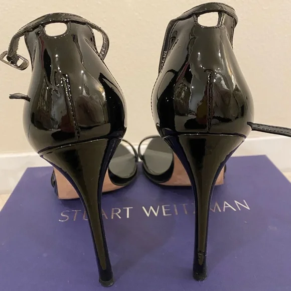 Black Stuart Weitzman Nudist Heels 9.5 - Picture 2 of 7